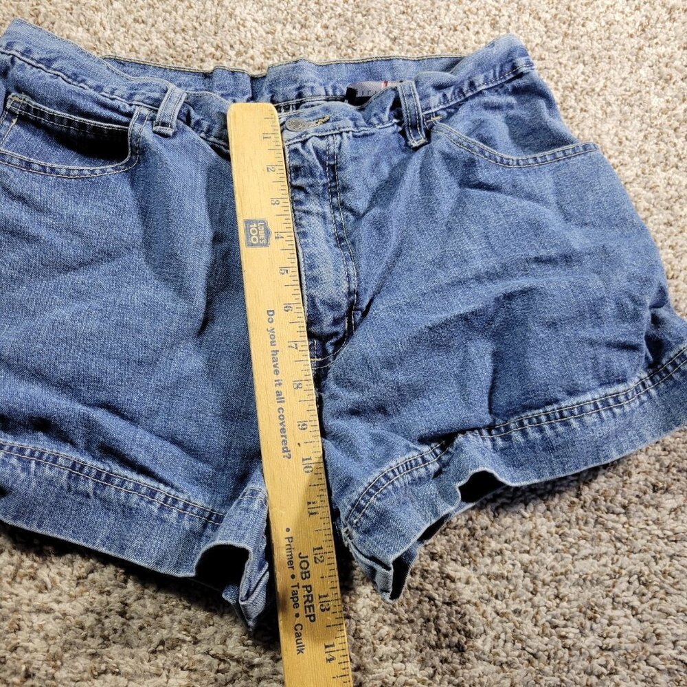 Vintage Tommy Jeans Denim Shorts Juniors 15/16 Big Flag Dark Wash Tommy Girl - Picture 7 of 8